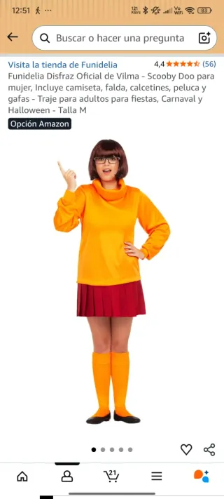 Disfraz Velma Scooby Doo