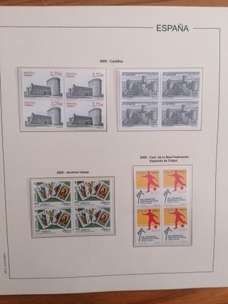 SELLOS ESPAÑA AÑO 2009**MNH. BLOQUE DE 4. HOJAS ED