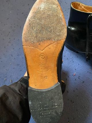 Botas de cuero negras para hombre