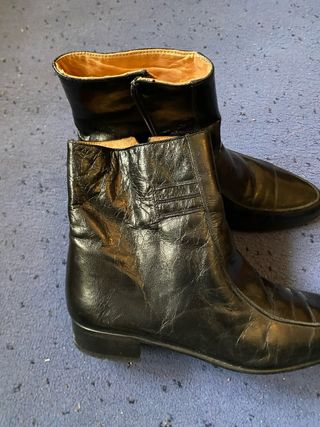 Botas de cuero negras para hombre