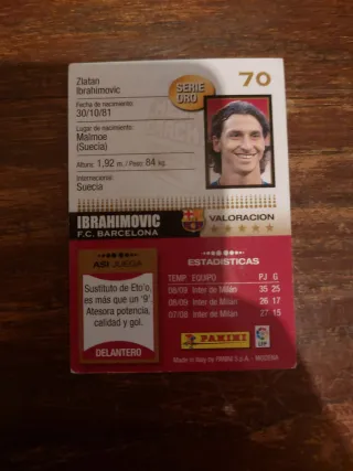 Carta Fútbol Ibrahimovic Mega Cracks 09-10