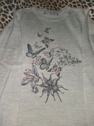 Maglione bambina 8/9 anni farfalle