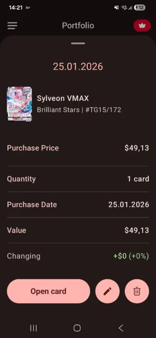 Carta Pokémon Sylveon VMAX TG15/TG30