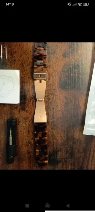 Correa de reloj 20mm Tortoise y Oro