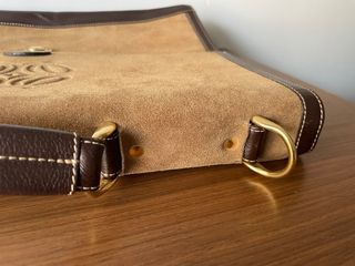 Maletín Loewe Ante y Piel Marrón