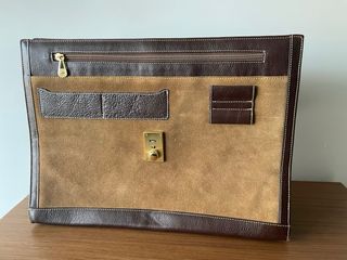 Maletín Loewe Ante y Piel Marrón