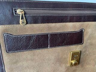 Maletín Loewe Ante y Piel Marrón