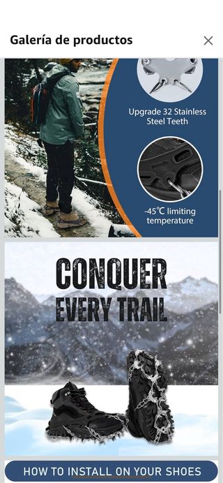 Crampones para Botas de Senderismo