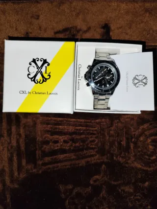 Reloj Cronógrafo Cuarzo Negro/Plata