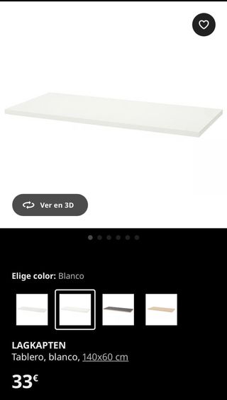 Tablero LAGKAPTEN, cajonera ALEX, patas HILVER