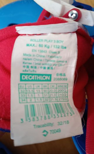 Conjunto Oxelo Patinaje Niños Azul