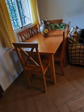 Mueble de comedor rústico madera, mesa de comedor