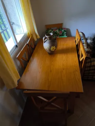 Mueble de comedor rústico madera, mesa de comedor