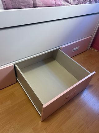 Cama nido doble con cajones 90x190cm