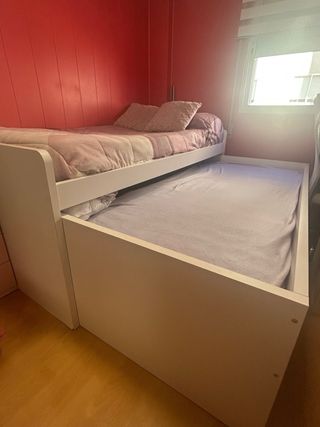 Cama nido doble con cajones 90x190cm