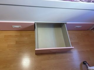 Cama nido doble con cajones 90x190cm