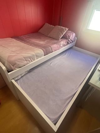 Cama nido doble con cajones 90x190cm