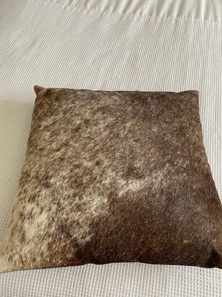 Cojín de diseño de piel auténtica .