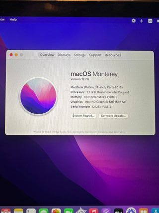 MacBook 12 2016 Oro 8GB 1.1GHz