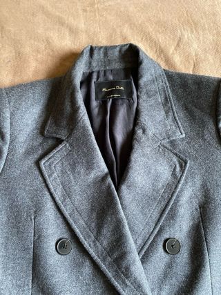 Chaqueta Massimo Dutti Lana Talla 38 Gris