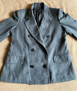Chaqueta Massimo Dutti Lana Talla 38 Gris
