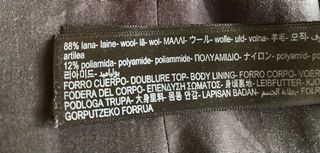 Chaqueta Massimo Dutti Lana Talla 38 Gris