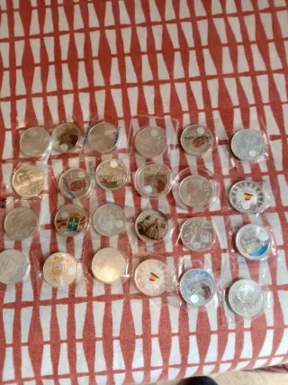 Colección de monedas 30,20,12 y 40€ 925 Plata