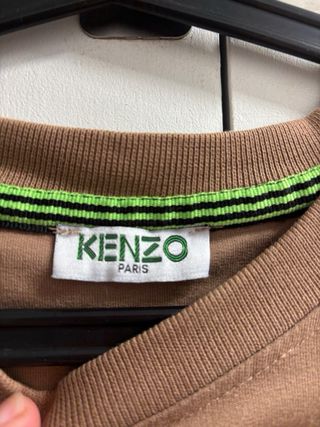 Sudadera Kenzo Tiger Bordado Marrón Hombre