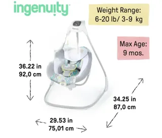 Mecedora columpio para bebé Ingenuity