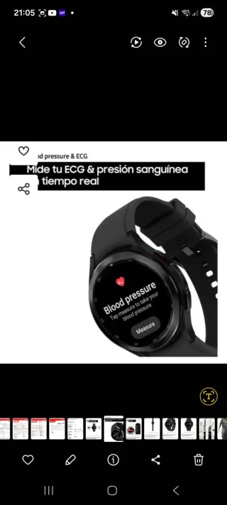 Samsung Galaxy Watch4 Classic Negro seminuevo