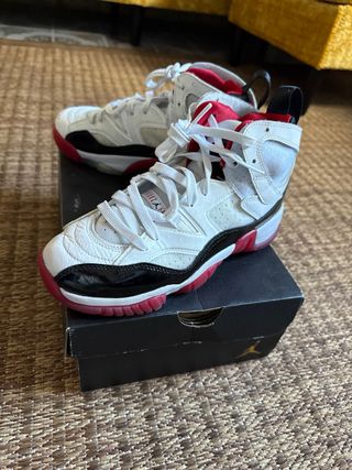 Jordan Air 11 Retro Zapatillas Blancas Rojas