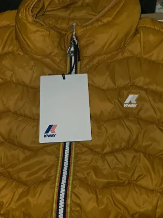 Gilet K-Way giallo nuovo con etichetta