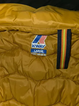 Gilet K-Way giallo nuovo con etichetta