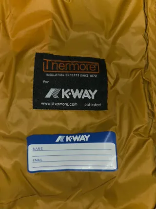 Gilet K-Way giallo nuovo con etichetta