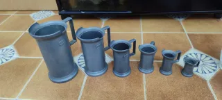 Kit 6 Boccali in Peltro 95%