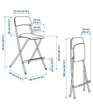 Taburete Franklin Ikea plegable madera y metal