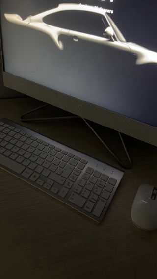 Ordenador sobremesa HP Plata y Blanco