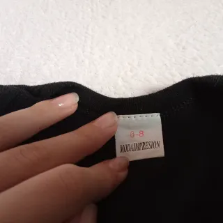 Camiseta negra tirantes 6-7 años