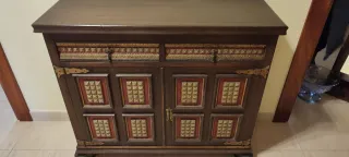 Mueble auxiliar madera y metal