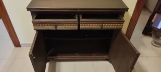 Mueble auxiliar madera y metal