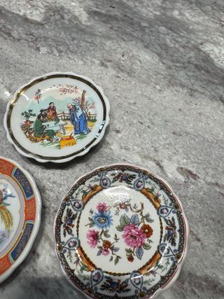 Lote 3 mini platos decorativos chinos