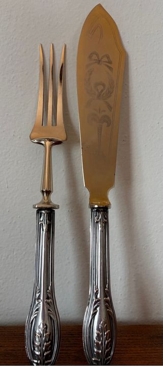 Set posate da portata Argento 800