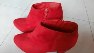 Botines fuxia de piel