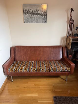 Sofá Vintage Piel Marrón