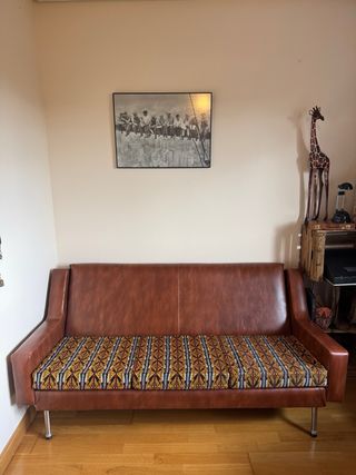 Sofá Vintage Piel Marrón