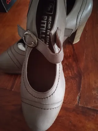 Zapatos Pitillos Beige Mujer