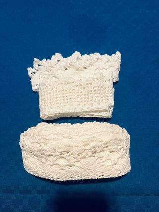 Set pizzo uncinetto bianco