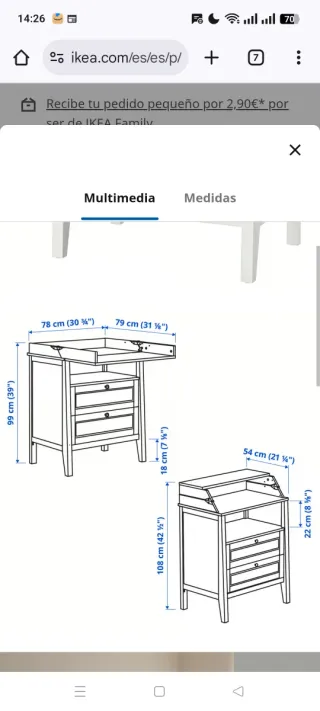 *URGE* Cambiador Ikea Sundvik Blanco