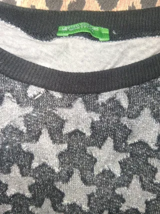 Maglia Benetton Stelle Argento 10/11/12 Anni