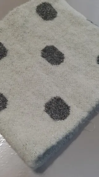 Scaldacollo donna pois grigio/bianco